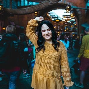 Gold star mini dress